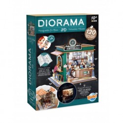 maquette en bois Diorama café Buki