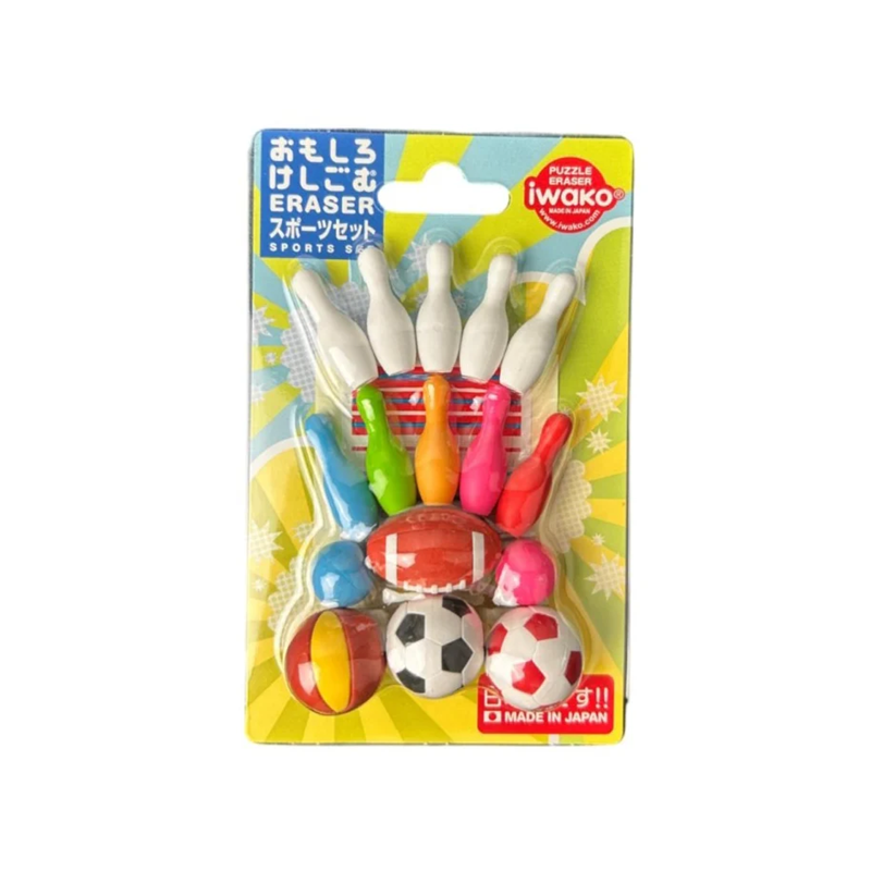 Set gomme Sport Iwako