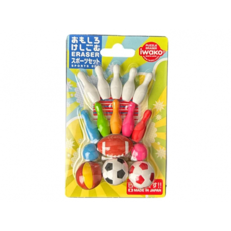 Set gomme Sport Iwako