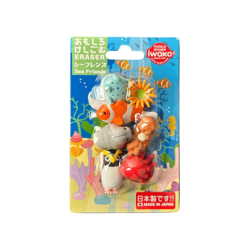 Set gomme Les amis de la mer Iwako