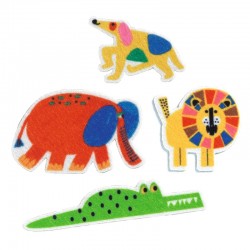60 gommettes feutrine - Des animaux partout