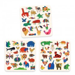 60 gommettes feutrine - Des animaux partout