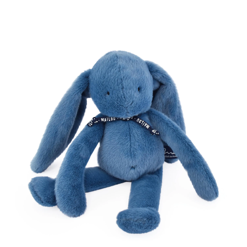 Peluche Méloé : Lapin bleu intense 37 cm