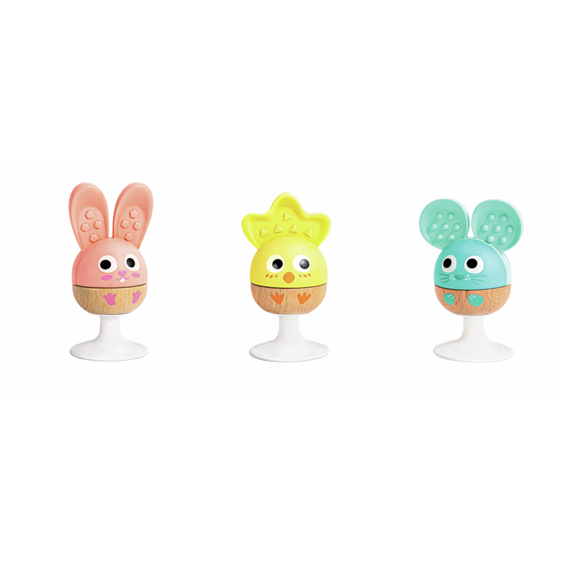 3 hochets à ventouse - Animaux