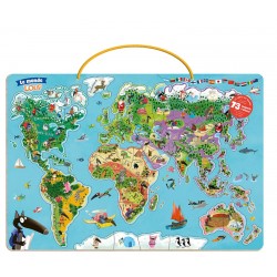 Carte du monde avec Loup