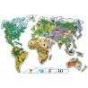Carte du monde avec Loup