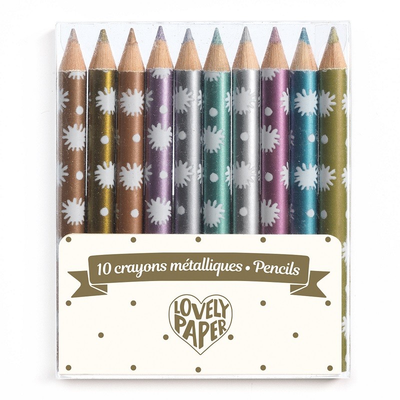 10 mini crayons métalliques Chic