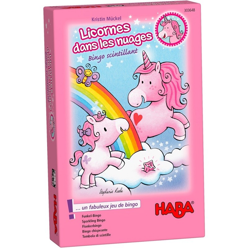 Licorne dans les nuages - Bingo scintillant