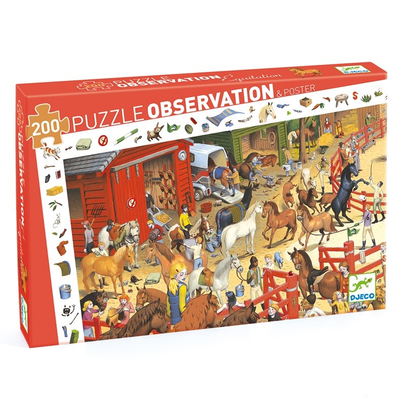 Puzzle observation - équitation