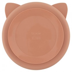 Assiette avec ventouse en silicone et compartiments - Mrs. Cat