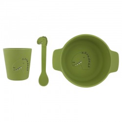 Set repas en silicone - Mr. Dino