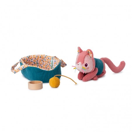 Peluche Jeanne - Chat et son panier