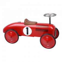 Porteur en métal vintage rouge