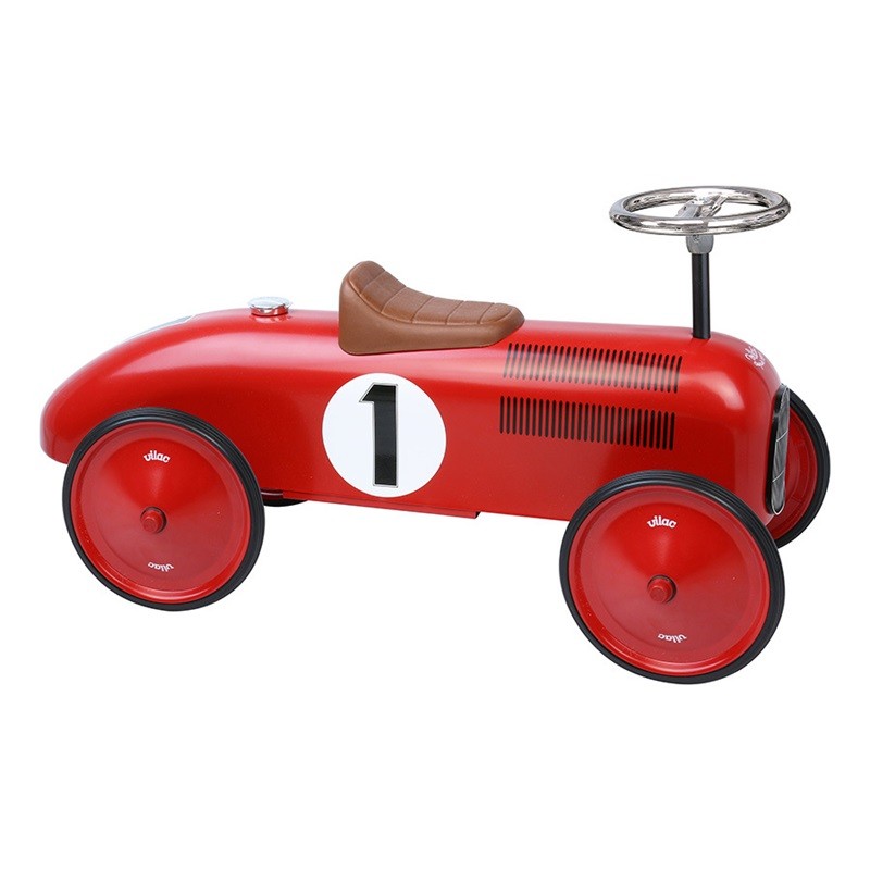 Porteur en métal vintage rouge