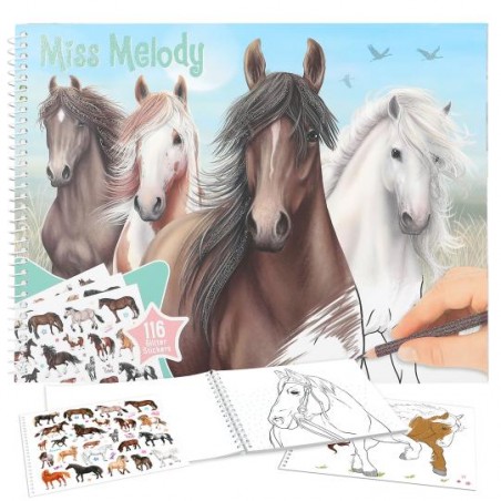 Miss Melody - Album à colorier Chevaux