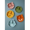 Assiette avec ventouse en silicone et compartiments - Mr. Fox