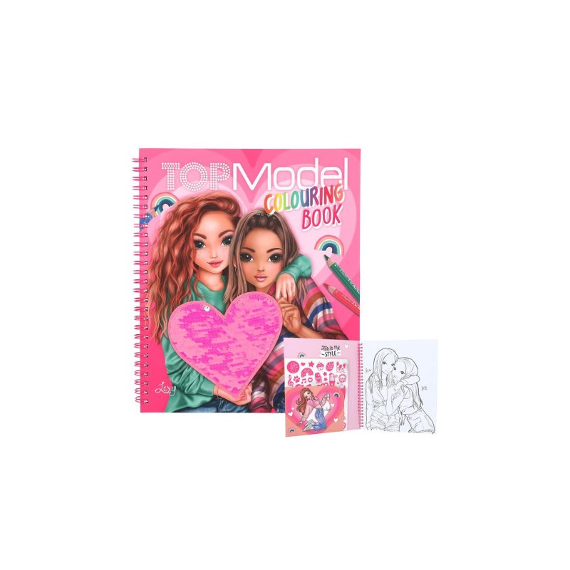 Top Model - Album à colorier avec paillettes