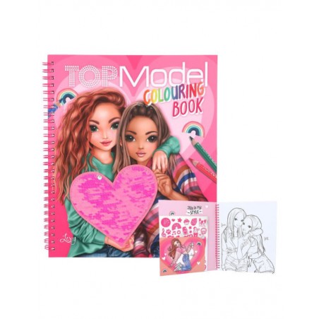 Top Model - Album à colorier avec paillettes