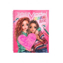 Top Model - Album à colorier avec paillettes