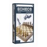 Echecs en bois pliant - Marqueterie