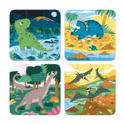 4 Puzzles évolutifs - Dinosaures