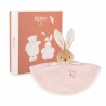 Doudou Lapin Rond rose