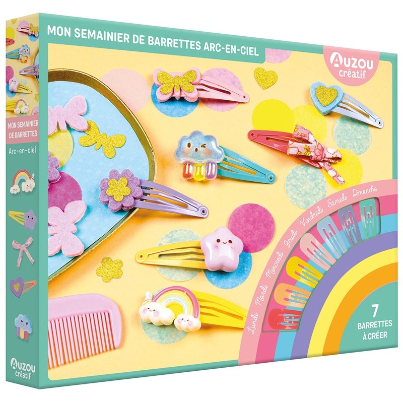 Mon semainier de barettes arc-en-ciel