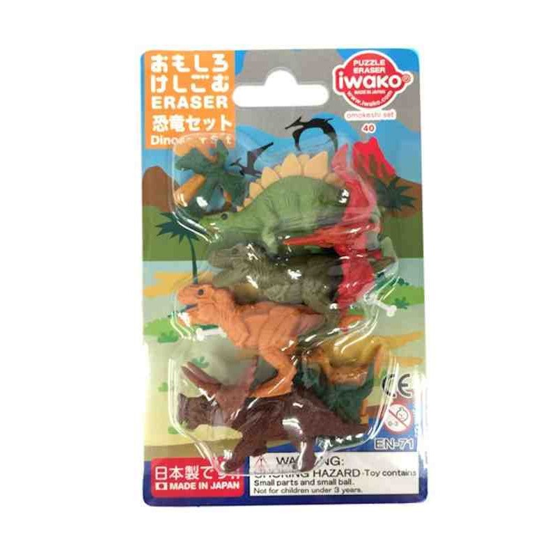 Set gomme Dinosaures Iwako
