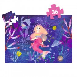 Puzzle silhouette - Ella, la sirène - 36pcs