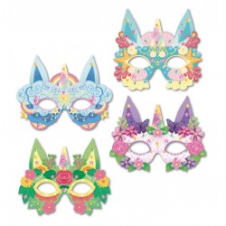 MASQUES À DÉCORER - LICORNES