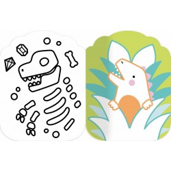 Je colorie sans dépasser - Les dinosaures