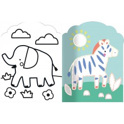 Je colorie sans dépasser - Animaux de la savane