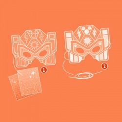 4 Masques à Metalliser - Supers Robots