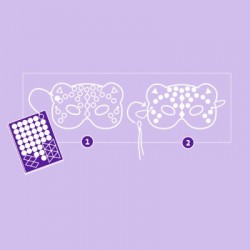 8 masques mosaïques à décorer - Animaux de la jungle