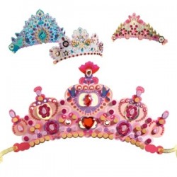 4 diademes Mosaiques à décorer - Comme une princesse