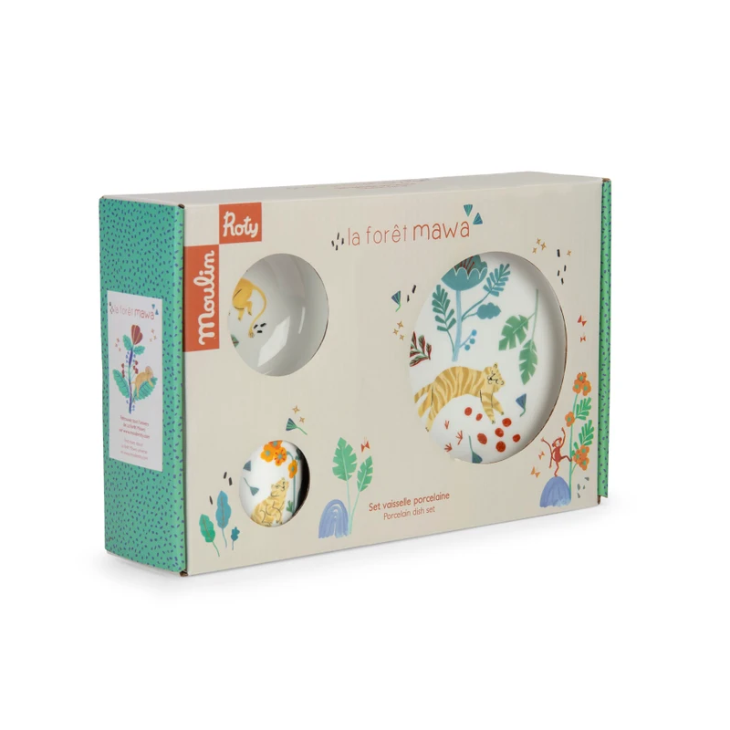 Set vaisselle porcelaine - La forêt Mawa