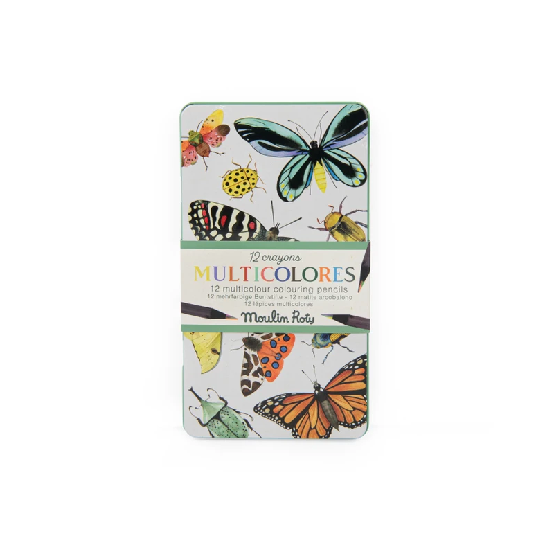12 crayons multicolores
