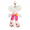 Porte-clés peluche Diddl en salopette Rose 15cm