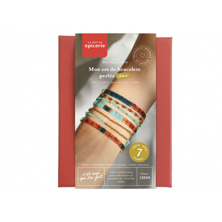 Diy Bijouterie - Mon set de bracelets perlés doré