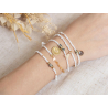 Diy Bijouterie - Mon bracelet perlé multirang blanc