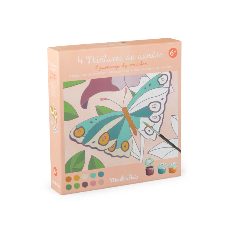 4 peintures au numéro - Les rosalies