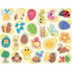 Boîte métal - 300 gommettes Pâques