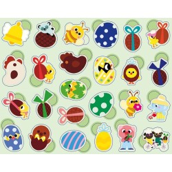 Boîte métal - 300 gommettes Pâques