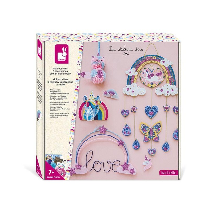 Multiactivites 6 Decorations Arc-En-Ciel A Creer