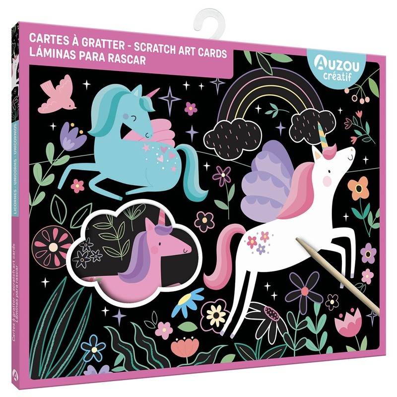 Ma pochette d'artiste - Mes cartes à gratter licornes